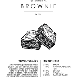 Brownie opskrift - Kage guide plakat