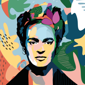 Powerful Frida - Frida Kahlo inspireret plakat