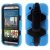 HTC One M9 – Tungt Silikone og PC Hybrid Etui med Stand og Remlås – Blå