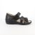 Sandal i sort  fra OrtoMed I skind og hælkap – 40