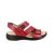 Rød Rieker sandal med velcro i forfod og udtagelig sål – 37